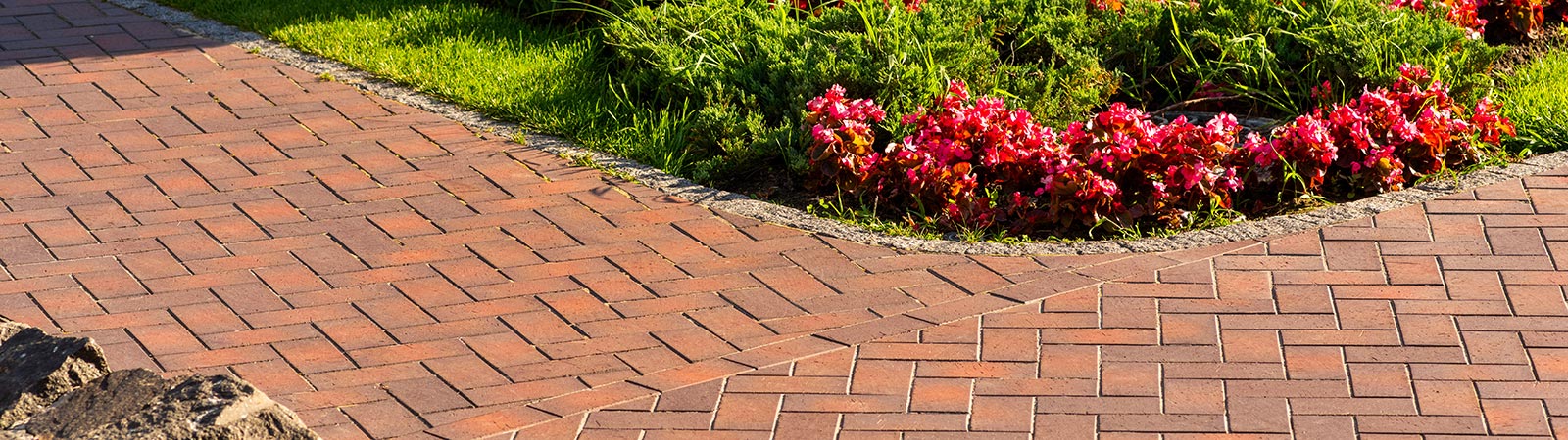 Brick Pavers After Being Cleaned and Sealed